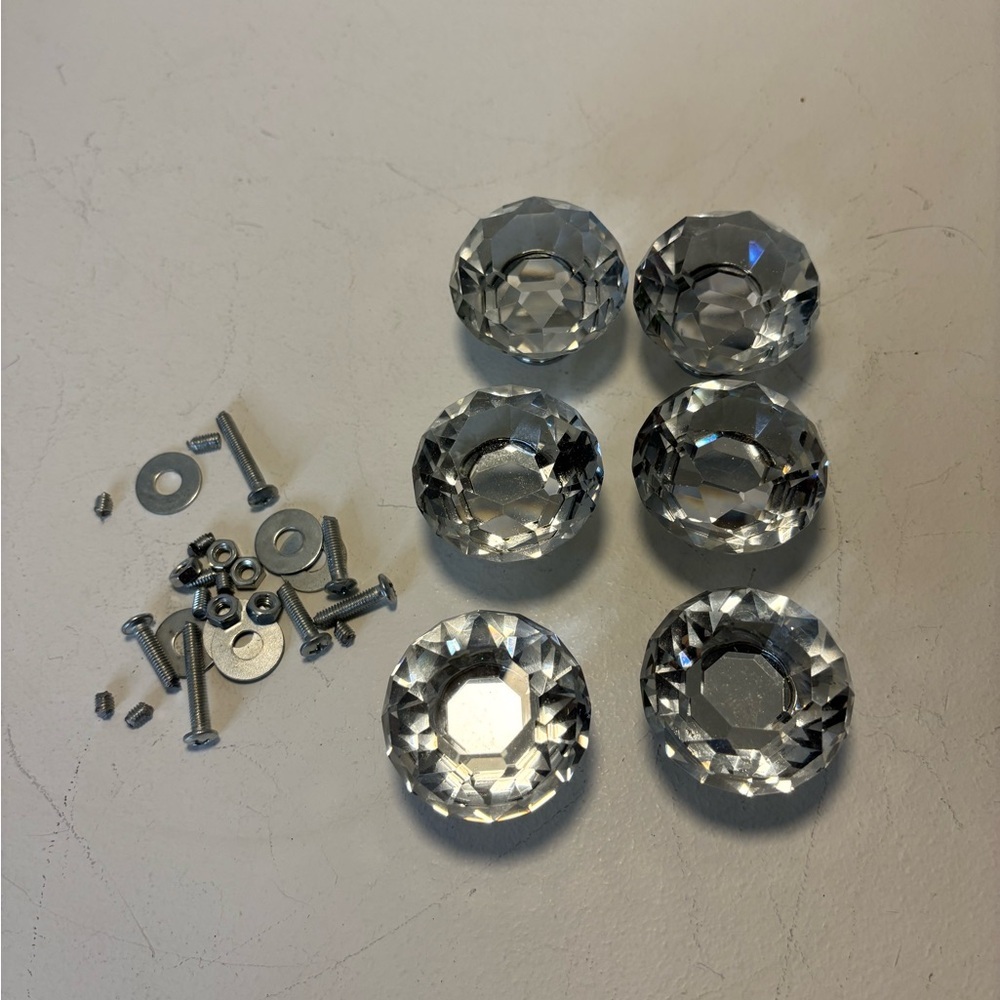 Crystal Drawer Knobs with Hardware